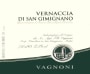 Società Agricola Fratelli Vagnoni Vernaccia di San Gimignano 2010 Front Label