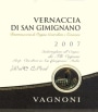 Società Agricola Fratelli Vagnoni Vernaccia di San Gimignano 2007 Front Label