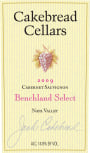 Cakebread Benchland Select Cabernet Sauvignon 2009 Front Label