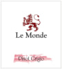 Le Monde Pinot Grigio 2013 Front Label