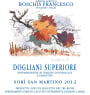 Francesco Boschis Sori San Martino 2012 Front Label
