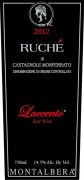 Montalbera Monferrato Laccento Ruche di Castagnole 2012 Front Label