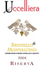 Uccelliera Brunello di Montalcino Riserva 2004 Front Label