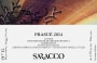 Saracco Prasue Chardonnay 2014 Front Label