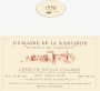 Domaine de la Renjarde Cotes du Rhone Villages Reserve de Cassagne 1998 Front Label