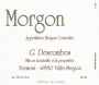 Domaine Georges Descombes Morgon 2014 Front Label