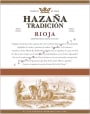 Hazana Rioja Tradicion 2012 Front Label