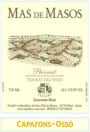 Capafons-Osso Priorat Mas de Masos 2005 Front Label