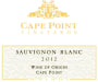Cape Point Sauvignon Blanc 2012 Front Label
