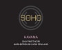 Soho Wine Co. Havana Pinot Noir 2012 Front Label
