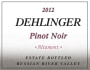Dehlinger Altamont Pinot Noir 2012 Front Label