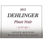 Dehlinger Goldridge Pinot Noir 2012 Front Label