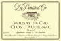 Domaine de la Pousse d'Or Volnay Clos d'Audignac Premier Cru 2012 Front Label