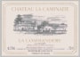 Chateau La Caminade Cahors La Commandery 2011 Front Label