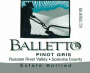 Balletto Winery Pinot Gris 2011 Front Label