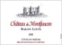 Chateau de Montfaucon Cotes du Rhone Baron Louis 2005 Front Label