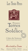 Solence Ventoux Les Trois Peres 2006 Front Label