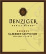 Benziger Reserve Cabernet Sauvignon 2009 Front Label