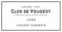 Vincent Girardin Clos de Vougeot Grand Cru 2009 Front Label