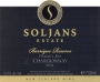 Soljans Estate Winery Barrique Reserve Chardonnay 2011 Front Label