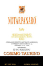 Taurino Salento Notarpanaro Rosso 2007 Front Label