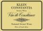 Klein Constantia Vin de Constance Natural Sweet Wine 2006 Front Label