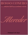 Moroder Conero Rosso 2012 Front Label