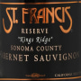 St. Francis King's Ridge Vineyard Reserve Cabernet Sauvignon 1996 Front Label