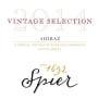 Spier Vintage Selection Shiraz 2014 Front Label