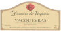 Domaine de Verquiere Vacqueyras 2008 Front Label