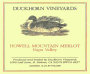 Duckhorn Howell Mountain Merlot 2003 Front Label