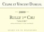 Dureuil-Janthial Rully Vauvry Premier Cru Rouge 2009 Front Label