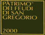 Feudi di San Gregorio Patrimo 2000 Front Label