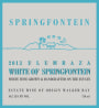 Springfontein Wine Estate Ulumbaza White 2013 Front Label