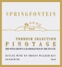 Springfontein Wine Estate Terroir Selection Pinotage 2012 Front Label