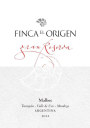 Finca El Origen Gran Reserva Malbec 2012 Front Label