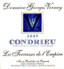 Georges Vernay Condrieu Les Terrasses de L'Empire 2009 Front Label
