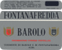 Fontanafredda Barolo 1988 Front Label