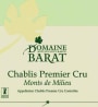 Domaine Barat Chablis Monts de Milieu Premier Cru 2010 Front Label