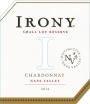 Irony Napa Valley Chardonnay 2014 Front Label
