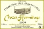 Domaine des Martinelles Croze-Hermitage Blanc 2004 Front Label