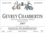 Chateau de Marsannay Gevrey Chambertin 2007 Front Label