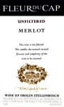 Fleur du Cap Unfiltered Merlot 2010 Front Label