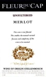 Fleur du Cap Unfiltered Merlot 2013 Front Label