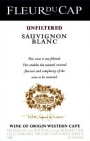 Fleur du Cap Unfiltered Sauvignon Blanc 2013 Front Label