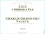 J. Moreau & Fils Chablis Valmur Grand Cru 2009 Front Label