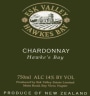 Esk Valley Hawke's Bay Chardonnay 2008 Front Label