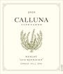 Calluna Aux Raynauds Merlot 2010 Front Label