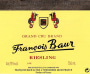 Francois Baur Brand Grand Cru Riesling 2009 Front Label