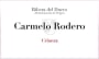 Carmelo Rodero Crianza 2013 Front Label